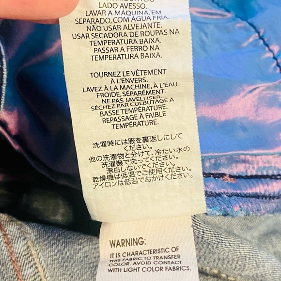 EUC Armani Exchange Denim Mini Skirt w/ Attached Belt - Picture 15 of 16